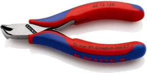 Knipex Elektronik-Schrägschneider aus gehärtetem Stahl mit Mehrkomponenten-Hülle, Farbe: Mehrfarbig, Länge: 120 mm - Bild 1