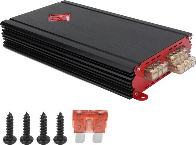 aimo P6 Autoverstärker Metall Universal 4 Kanal Brückbar 2 4 Ohm Schwarz für Lautsprecher Audiosysteme - Bild 1