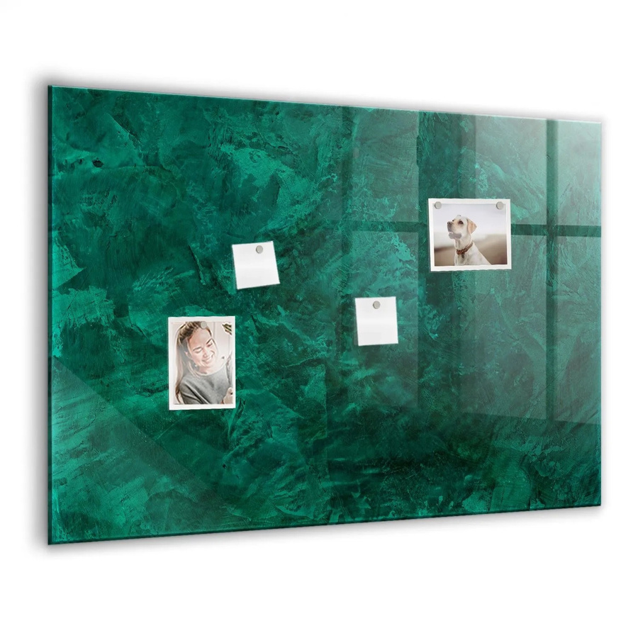 Tulup Magnetische Glastafel Smaragdgrün Wandmontage B: 100 cm, H: 70 cm - Bild 2