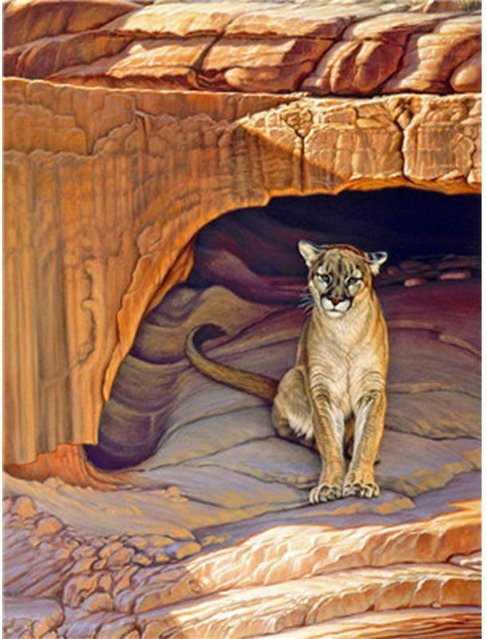 FIYO DIY Digital Painting Tiere Handgemaltes Ölgemälde auf Leinwand, Farbe: Schwarz/Mehrfarbig, B x H: 20 x 30 cm - Bild 1