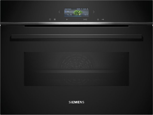 Siemens iQ700 Einbau-Kompaktbackofen mit Mikrowellenfunktion CM724G1B1 in Schwarz - Bild 1