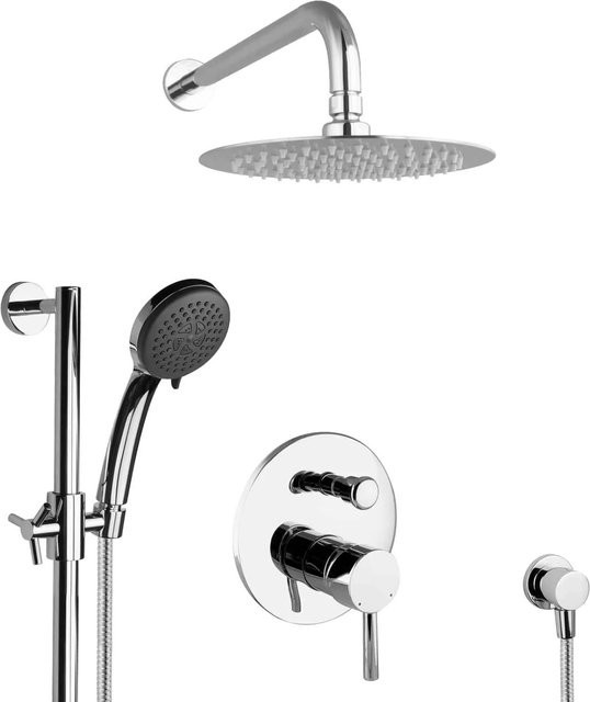 PaulGurkes Unterputz Duschset Komplett mit Regendusche und Handbrause in Chrom - Bild 1