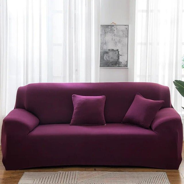Elastischer Sofabezug von Your Warm Home in Lila, einfarbig, XL (Breite: 300 cm) - Bild 1