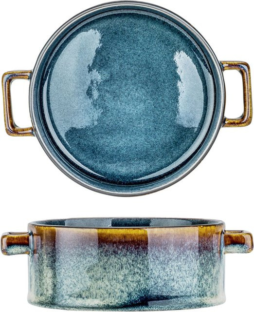 Cosy & Trendy Suppentopf Quintana aus Porzellan, 4er Pack, Blau, 450 ml, Durchmesser: 13 cm, Höhe: 5,5 cm - Bild 1