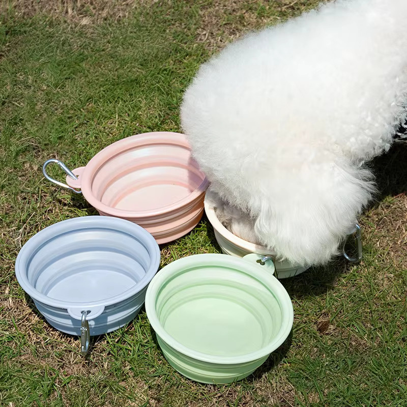 Faltbarer Silikon-Hundenapf von pawstrip in Gelb für Outdoor-Reisen, Trinknapf für Hunde und Katzen, erhältlich in 350 ml, 650 ml und 1000 ml - Bild 3