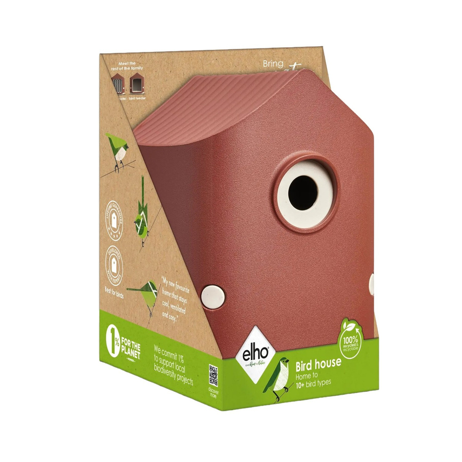 Elho Vogelhaus Cosy in Rot-Weiß, Durchmesser: 18 cm - Bild 2