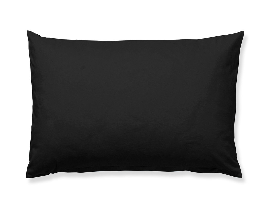 2er-Pack Janine Jersey Kissenbezüge aus 100% Baumwolle, Schwarz, B: 40 cm, H: 60 cm - Bild 1