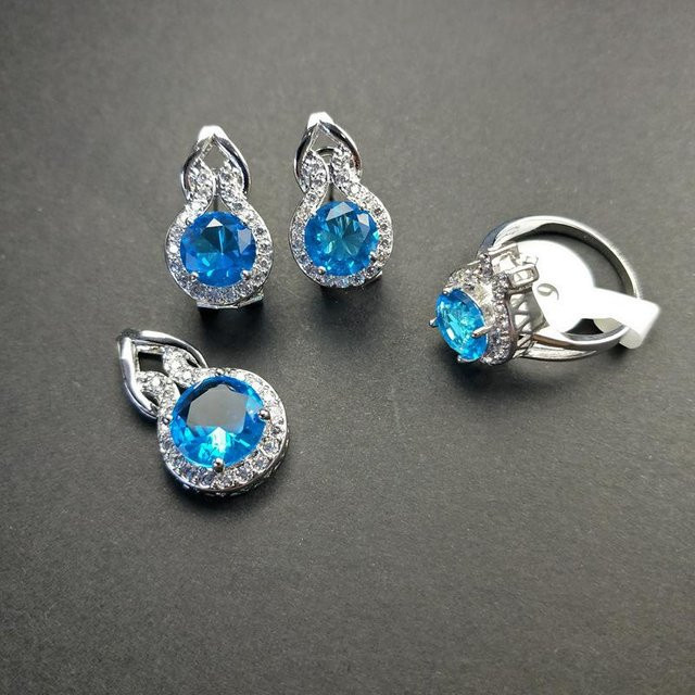 YIRAN Jewelry Schmuckset, Halskette, Ring, Zirkonia, Silber, Unisex - Bild 1