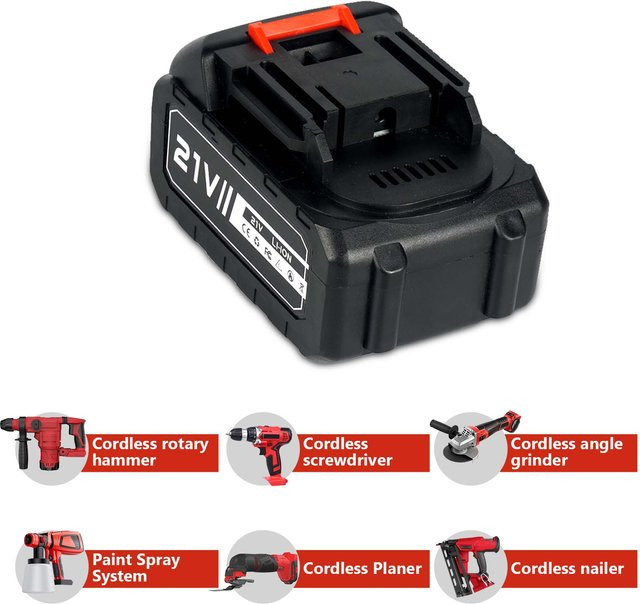 HGTUGO 21V Akku-Lithium-Batterie in Schwarz für kabellose Elektrowerkzeuge mit hoher Kapazität - Bild 1