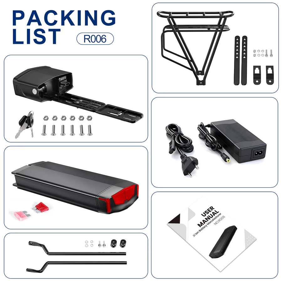 UNITPACKPOWER Lithium-Ebike-Akku 36V 17,5Ah für Elektrofahrräder, Roller und Motorräder, Schwarz - Bild 6