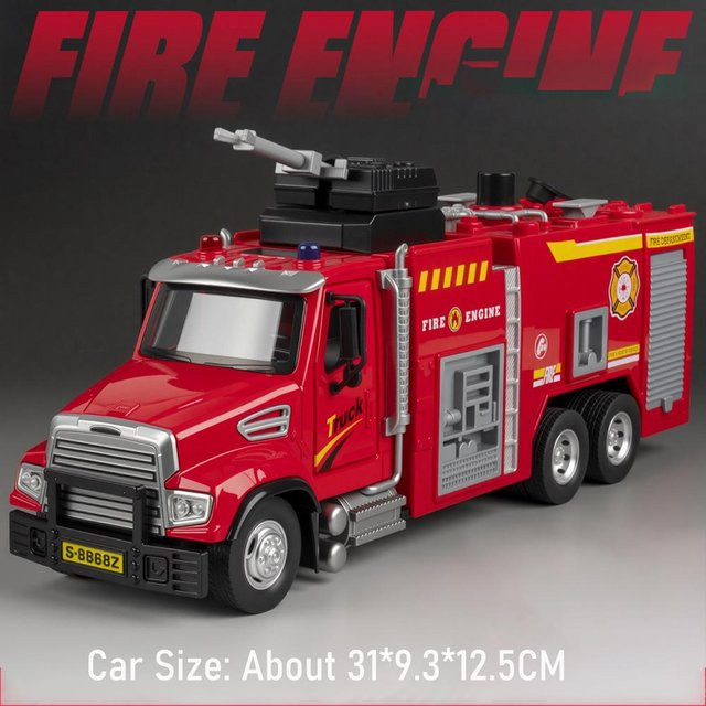 Linyi toy car Raketenauto Feuerwehrwagen, 1:32, Druckguss, ab 14 Jahre - Bild 1