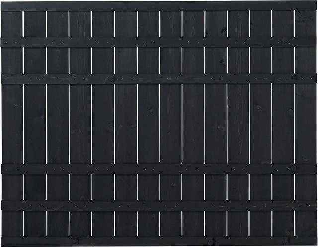 Plus Sichtschutzzaun Rustik aus Nadelholz in Schwarz, Höhe: 180 cm, Breite: 138 cm - Bild 1