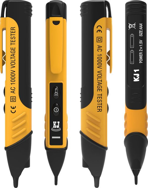 KJ Hochspannungsdetectorpen mit LED-Licht, kontaktloser elektrischer Tester für 90-1000V - Bild 1
