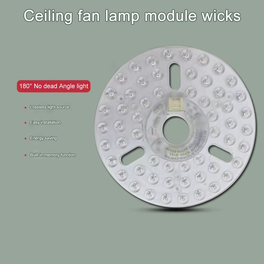 Shunmaii Dimmbares Deckenventilator Ersatzlicht Panel für Pendelleuchten, Runde Unterputz-Deckenleuchte, 3,9/4,9/6,2 Zoll - Bild 4