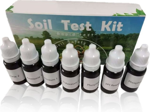 Yieryi NPK Bodentestkit zur Messung von pH-Wert, Stickstoff, Phosphor und Kalium für Garten, Rasen und Bauernhof, Mehrfarbig - Bild 1