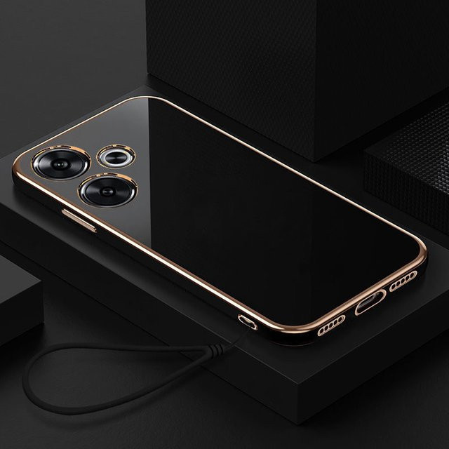 Luxus Silikon Schutzhülle für Xiaomi Redmi 13 5G und Poco F6 in Blau und Schwarz - Bild 1