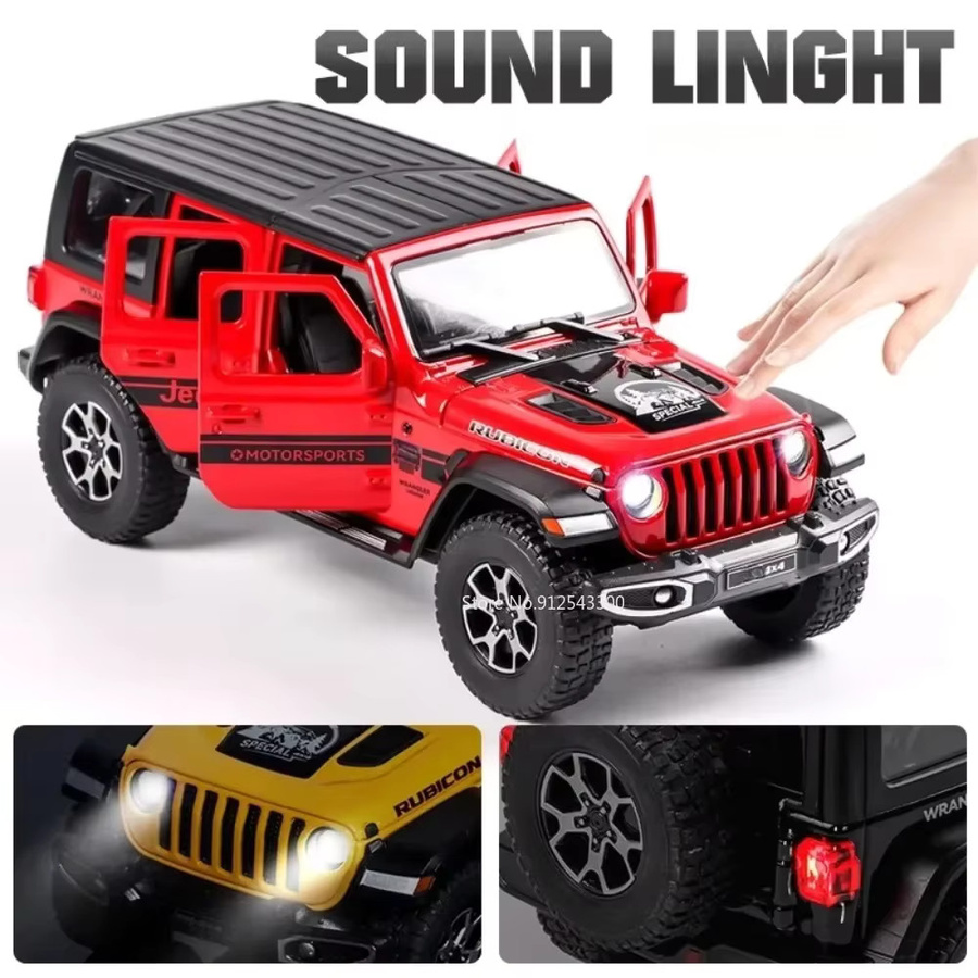 MAKEDA Wrangler Rubicon Challenger Hellcat Sportwagenmodell, 1:22, mit Musik - Bild 2