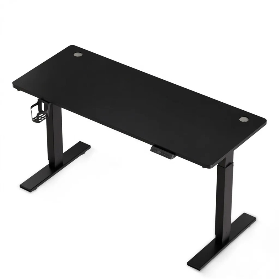 HOMAVO Elektrisch Höhenverstellbarer Schreibtisch mit USB/Typ C Ladestation, Memory Funktion und Anti Kollisions System, Schwarz, B: 140 cm, T: 70 cm - Bild 2