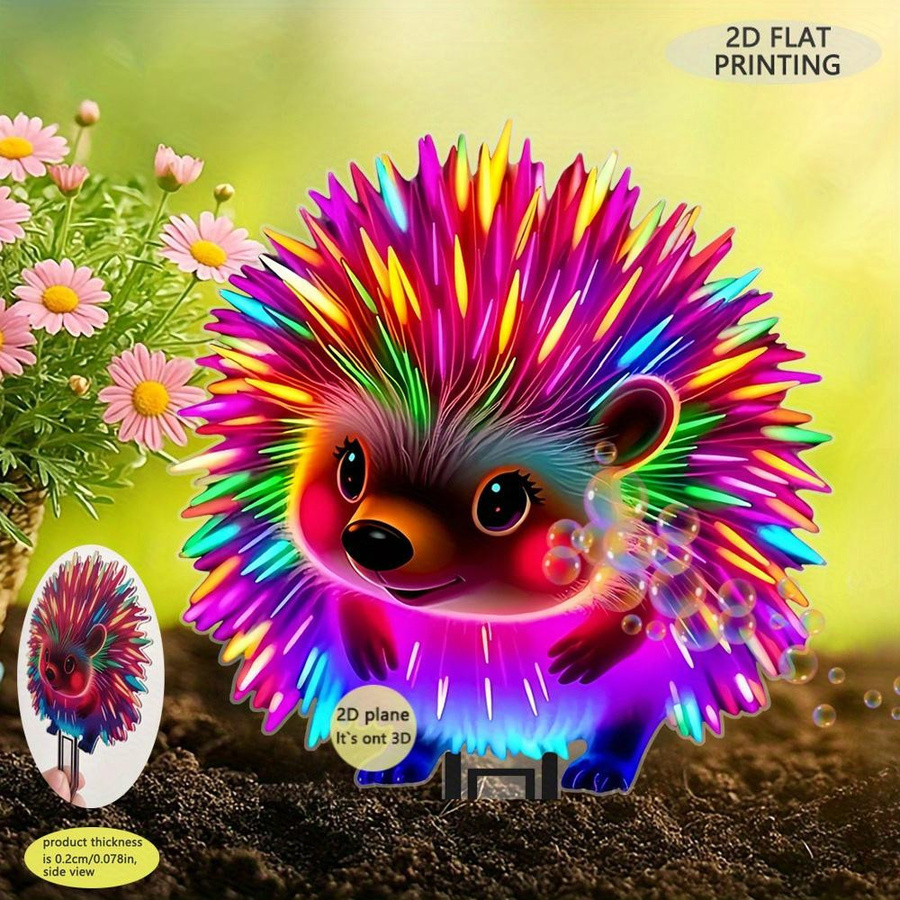 MGB Leuchtender Igel Gartenbodenstecker in Multicolour aus Kunststoff für die Außen- und Innendekoration - Bild 5