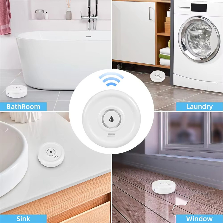KERUI WLAN-Flutdetektor in Weiß, kompatibel mit Tuya, mit akustischem Alarm und App-Fernüberwachung zur Wasserleck-Erkennung - Bild 5