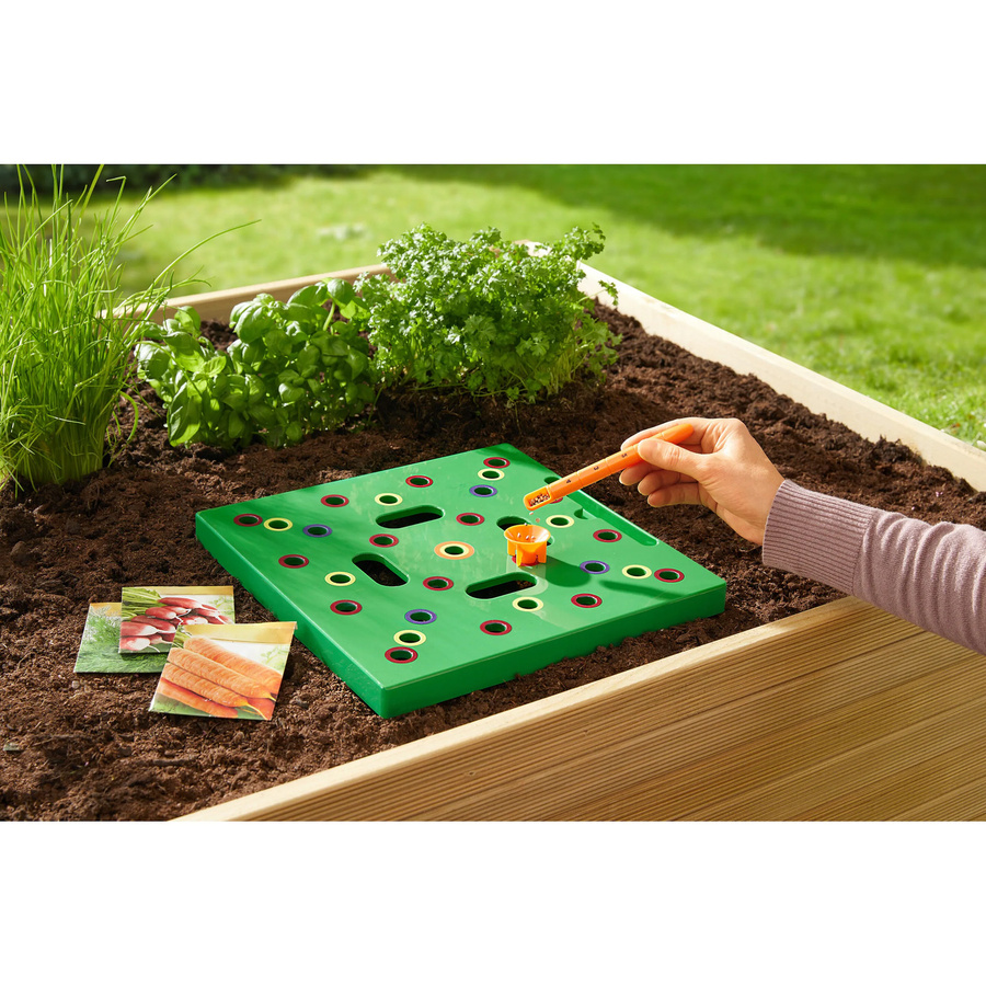 Genialo Abstand-Sähilfe in Grün für den Gemüse- und Ziergarten - Bild 2