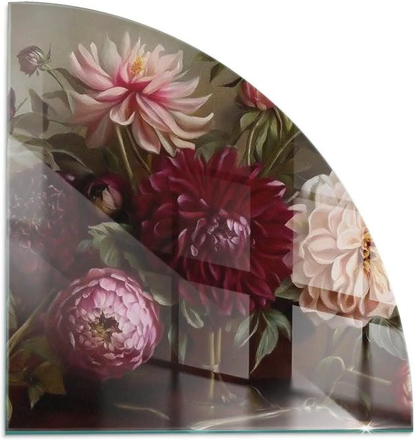 Tulup Glasplatte für Kaminöfen in Rot, B/T: 100 x 100 cm - Bild 1