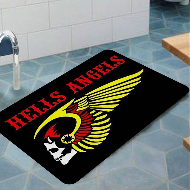 Miniso Badematte Angels Rutschfest und Wasserabsorbierend, Grau/Schwarz, B/T: 80 x 50 cm - Bild 1
