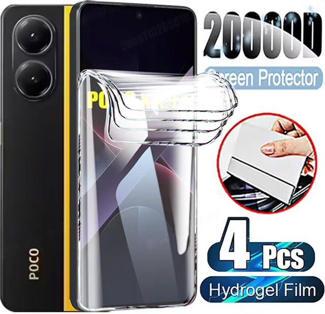 Hydrogel Display Schutzfolie für Xiaomi Poco X7 Pro F7 Pro X6 Pro F5 Pro X5 Pro transparent (1-4 Stück) - Bild 1