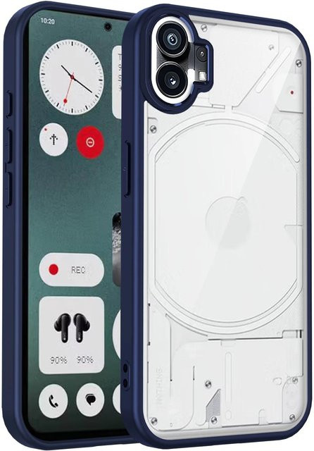 Nothing Phone 1 5G Hülle Air Cushion Stoßfestes Silikon Bumper in Transparent Matt - Bild 1