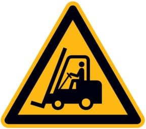 SafetyMarking Warnschild Aluminium Gelb Warnung vor Flurförderzeugen Breite: 40 cm - Bild 1