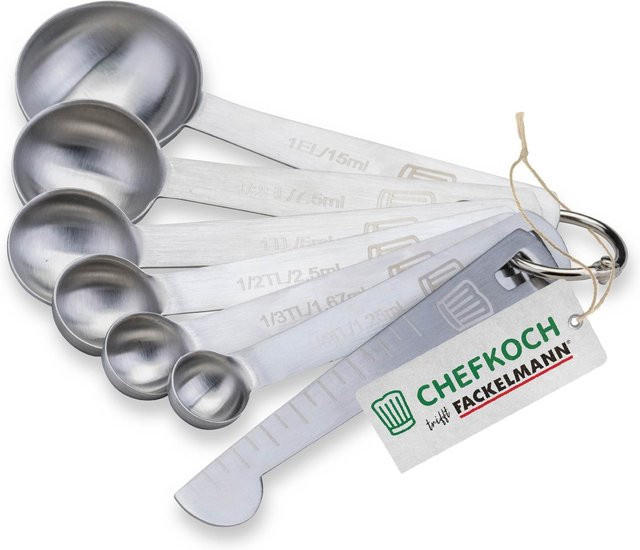 Fackelmann Messlöffelset aus Edelstahl, 7-teilig, Silber - Bild 1