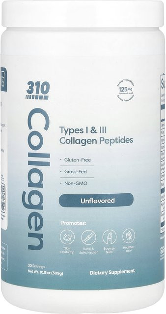 310 Nutrition Kollagen, Kollagenpeptide Typ I und III, geschmacksneutral, 309 g - Bild 1