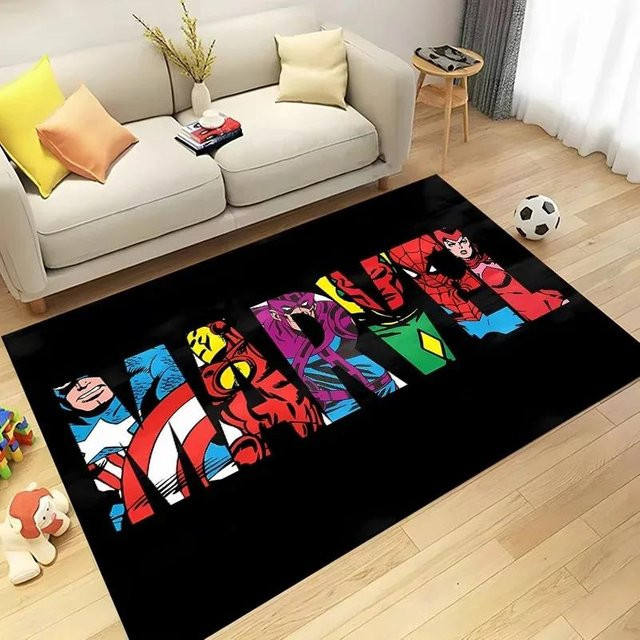 Miniso Disney Marvel Avengers Superheld Bereichsteppich Rutschfest und Waschbar, B/T: 120 x 80 cm, Multicolour - Bild 1