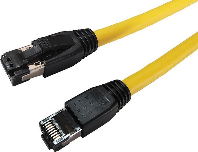 MicroConnect Patch-Kabel CAT 8.1 S/FTP RJ-45 auf RJ-45 Ethernet LAN Kabel Gelb 7,5 m - Bild 1