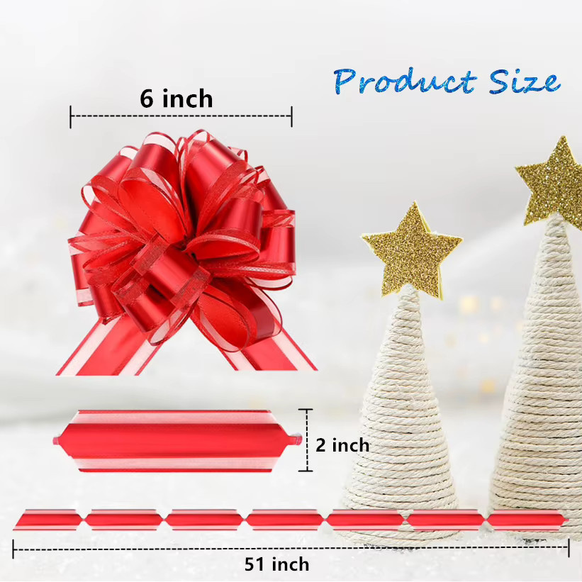 10er Set bunte DIY Geschenk-Verpackungsschleifen aus Kunststoff, 6 Zoll, ideal für Weihnachten, Valentinstag, Geburtstage, Hochzeiten und Partys - Bild 2