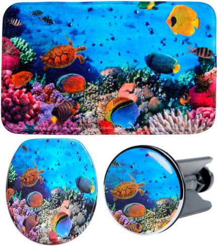 Sanilo Bad-Accessoire-Set Ocean, 3-teilig, blau - Bild 1