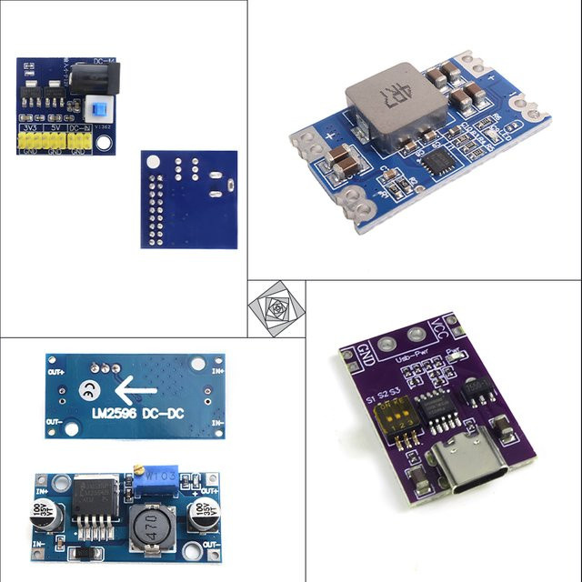 LM2596S Abwärtswandler Mini560 5A-Regler mit PD QC-Trigger und drei Ausgängen in Blau für dein Elektroniklabor - Bild 1