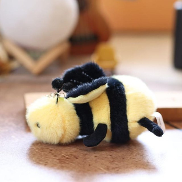 Linyi toy Schlüsselanhänger, Plüschtier Insekt, Schwarz, Unisex - Bild 1