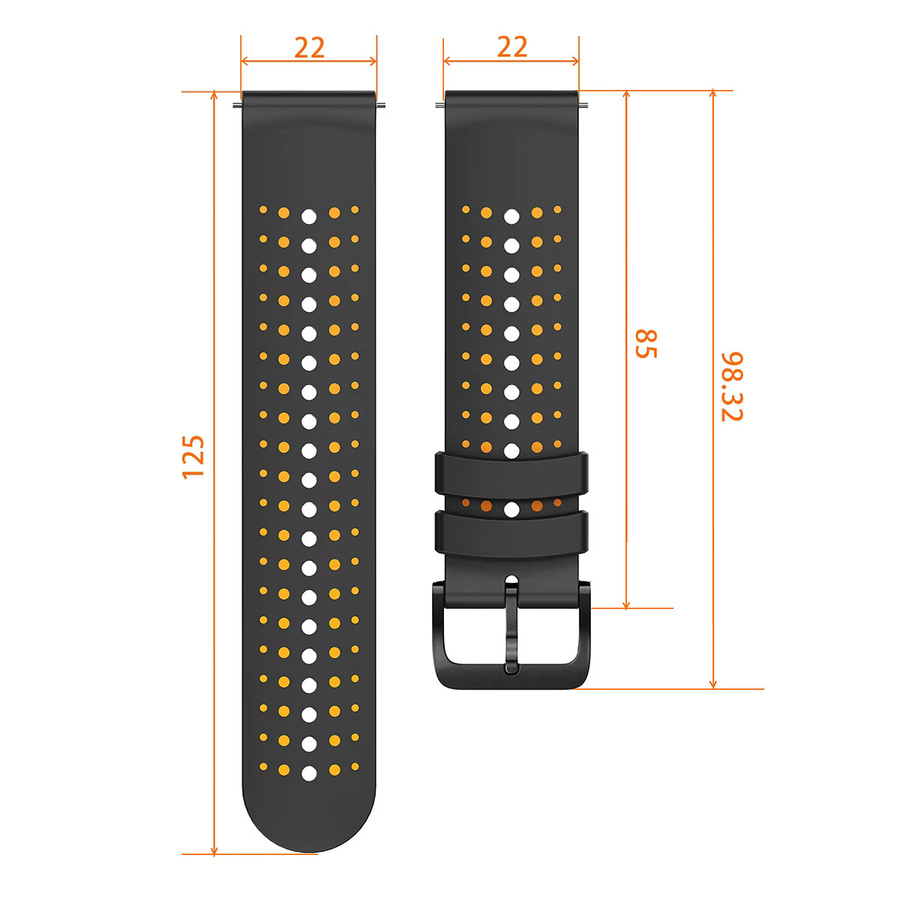 CAOWTAN Uhrenarmband Silikon, 22mm, Unisex, Bunt - Bild 4