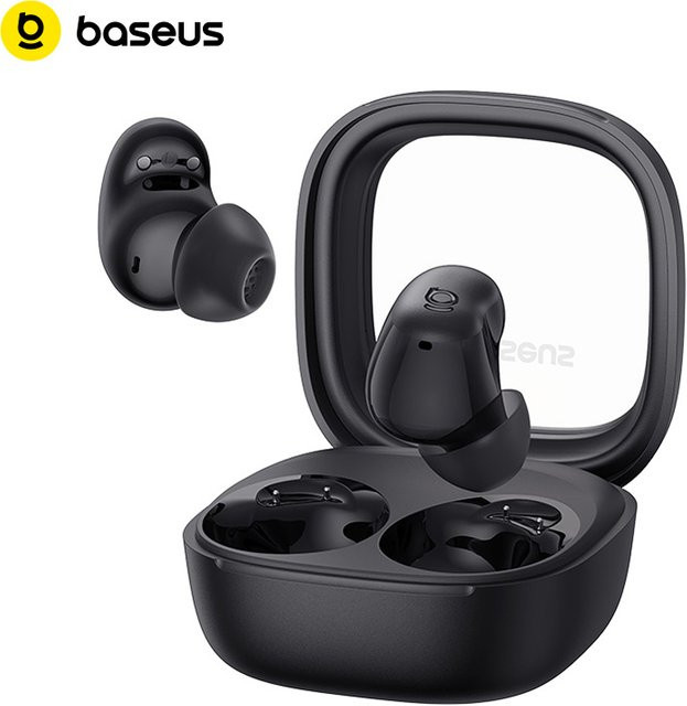 Baseus Bass WM02s TWS Bluetooth 6.0 In-Ear Kopfhörer mit 36 Stunden Akkulaufzeit und IPX5 Wasserfestigkeit in Schwarz oder Pink - Bild 1