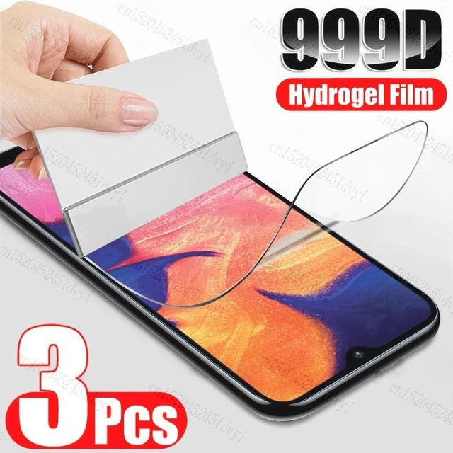 3er-Pack Hydrogel Schutzfilm für Samsung Galaxy A-Serie (A3, A5, A7, A8 Plus, A9, J3, J5, J7, J8) in Transparent - Bild 1