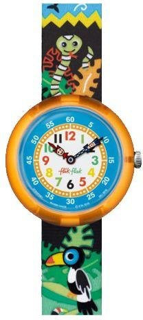 Swatch Armbanduhr, Quarzwerk, Kunststoffgehäuse, 32 mm, Stoffarmband, Unisex - Bild 1