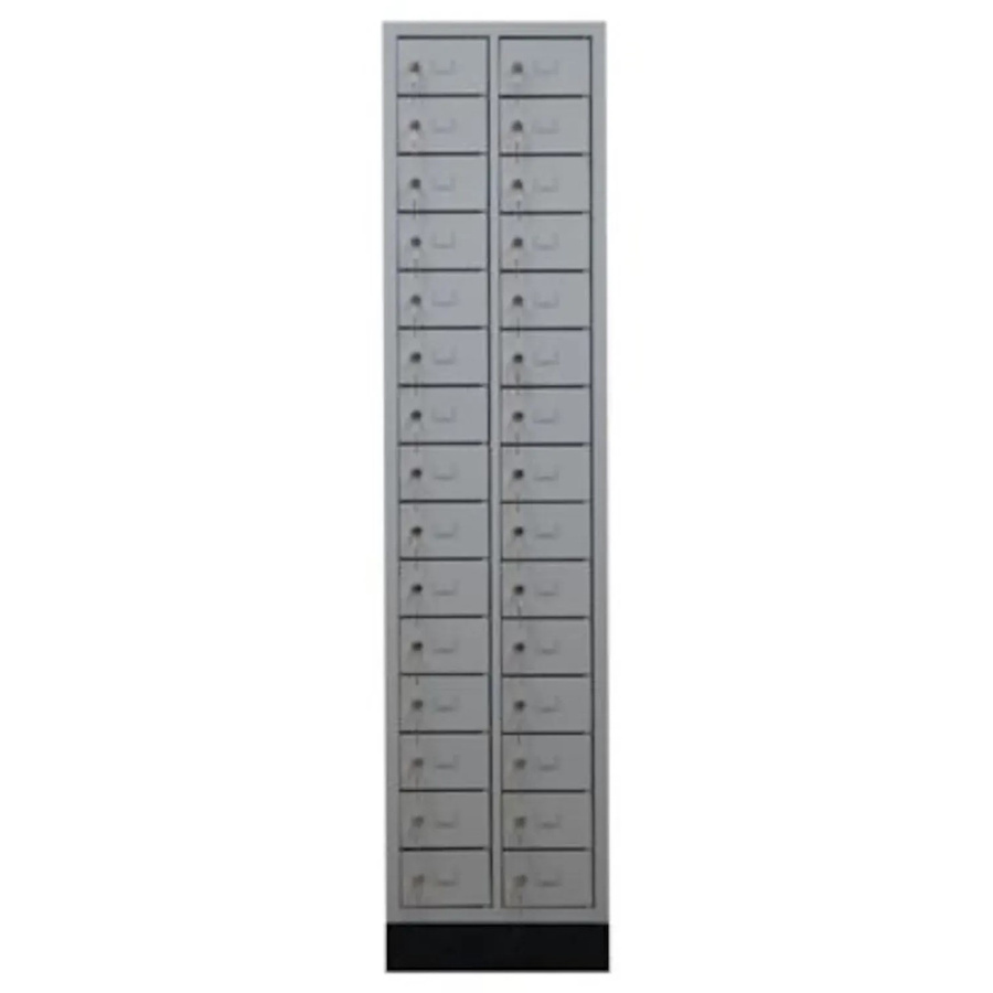 PROREGAL Schließfachschrank Quail mit 30 Fächern in Grau, H x B x T: 185 x 46 x 20 cm - Bild 2