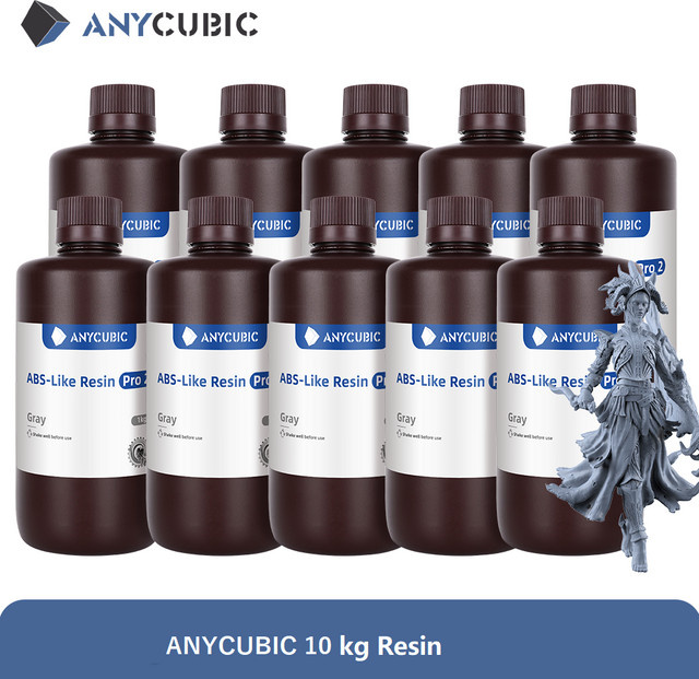 Anycubic Resin ABS Pro 2 ECO-Pflanzenharz transparent, 10 kg UV-Harz für LCD-3D-Drucker - Bild 1