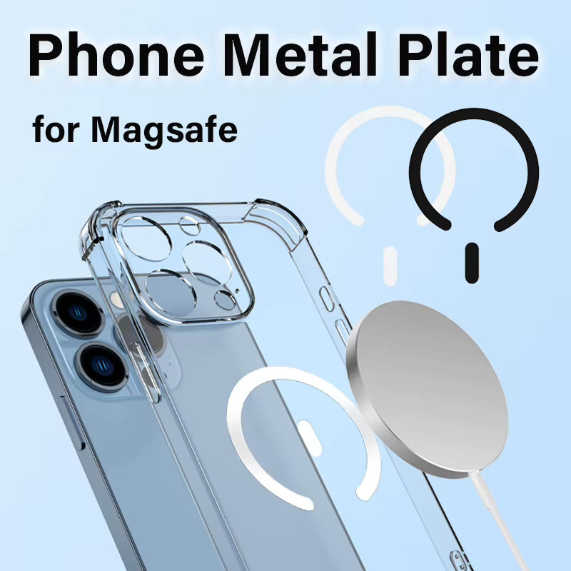 QGhappy Metallplatte für MagSafe-Aufkleber in Lila, universeller Eisenring für kabelloses Laden von iPhone und Samsung - Bild 2