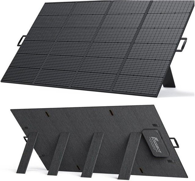 FOSSiBOT SP400PRO-XT60-MC4 Bifaziales Tragbares Solarpanel 400W mit MC4-Ladekabel in Schwarz und Aluminiumrahmen - Bild 1