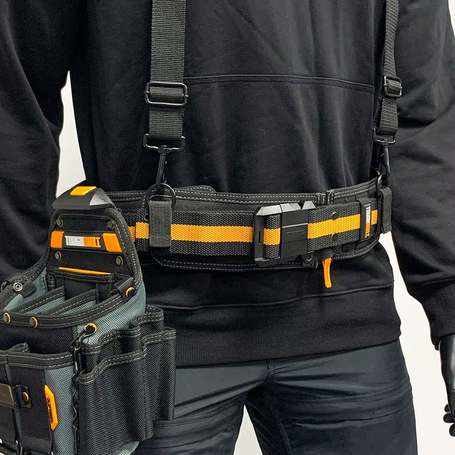 Toughbuilt TB-CT-41B Komfort-gepolsterter Gürtel in Schwarz-Gelb mit robuster Schnalle - Bild 3