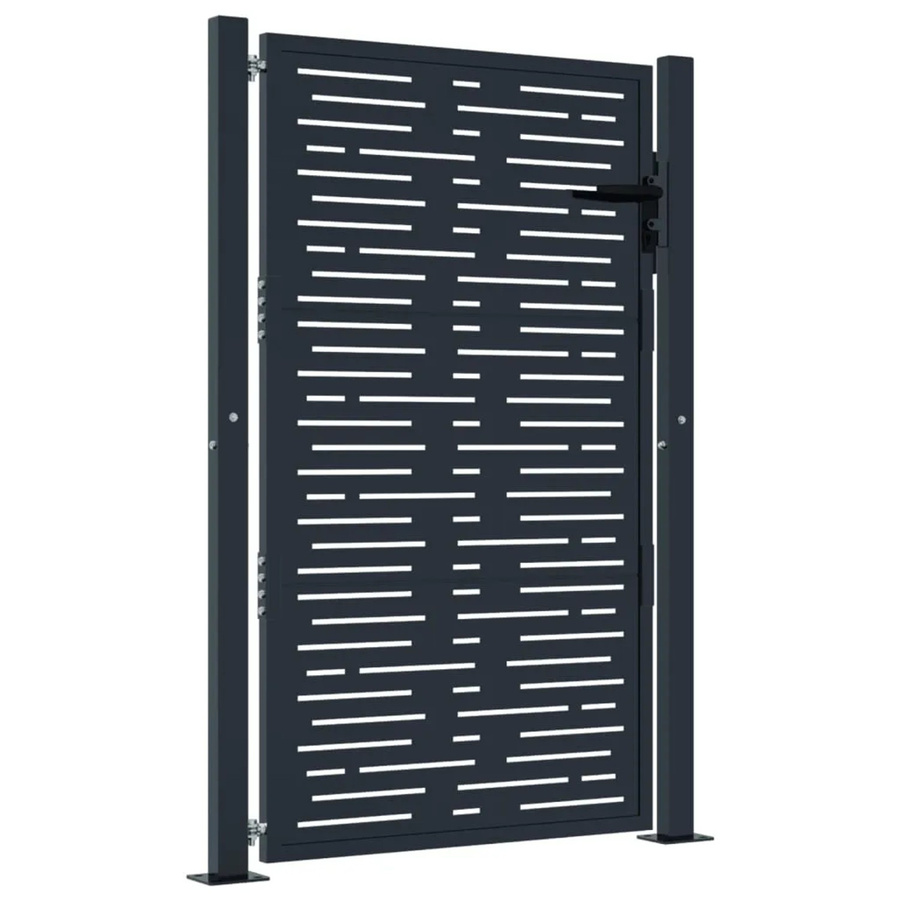 vidaXL Gartentor aus verzinktem Stahl in Anthrazit, B/H: 105 x 130 cm - Bild 2