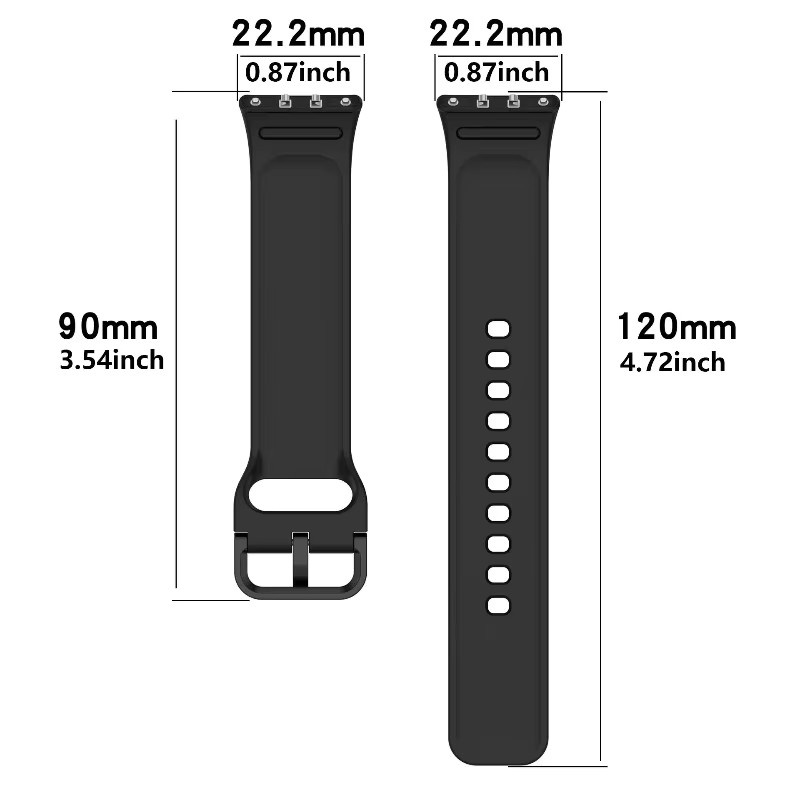 JBAILI Uhrenarmband Silikon, Schwarz, Unisex, Samsung Galaxy Fit 3 - Bild 4