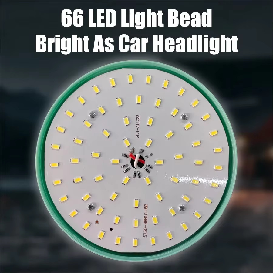 BALDR Wiederaufladbare LED Camping Lampe mit 66 LEDs, Magnet und Haken, Weiß - Bild 2